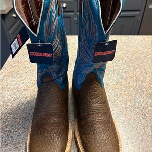 Durango Tan and Blue Rebel Pro Boots